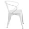 Emma and Oliver Commercial Grade 4 Pack Metal Indoor-Outdoor Chair with Arms